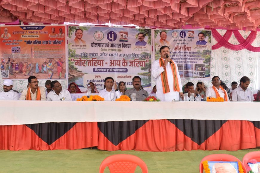 मेड़ेसरा में रोजगार सह आवास दिवस का आयोजन, “मोर तरिया – आय के जरिया” पर जोर