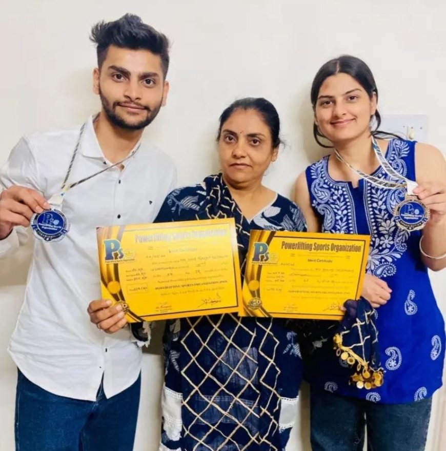 राष्ट्रीय पावरलिफ्टिंग में बालोद के भाई-बहन का जलवा, भूमि ने जीता स्वर्ण और यश ने रजत पदक