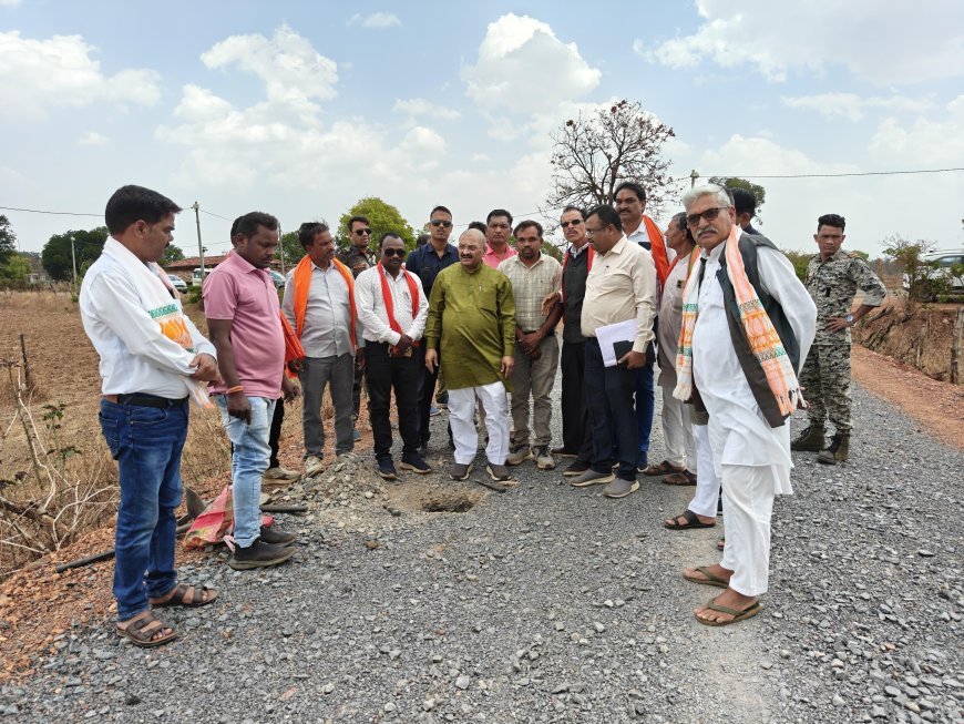कवर्धा में सांसद संतोष पांडेय ने पीएम जनमन सड़क निर्माण का किया निरीक्षण, गुणवत्ता पर दिए सख्त निर्देश