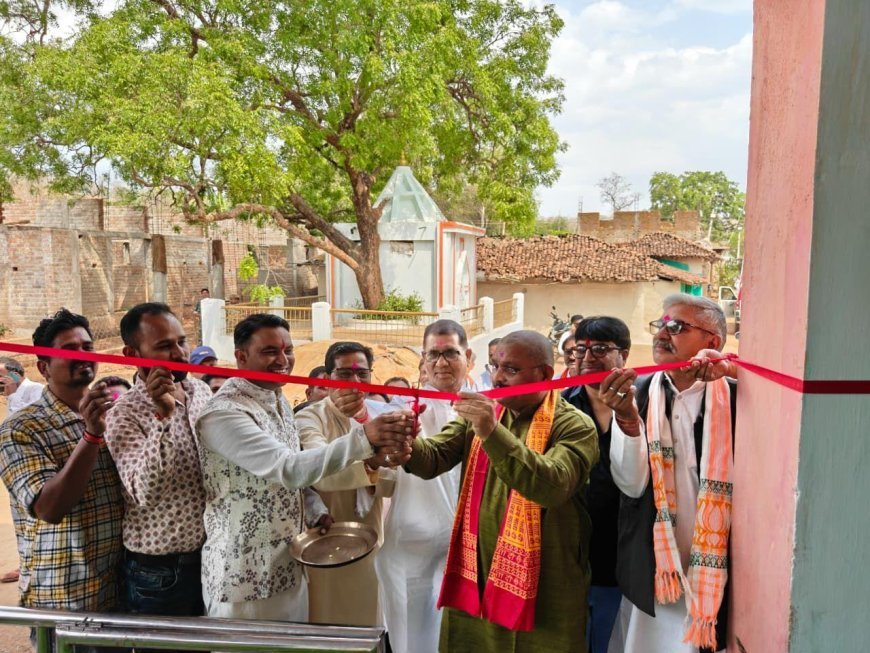 वनांचल ग्राम खारा में सांस्कृतिक मंच का लोकार्पण, सांसद संतोष पांडेय ने रामचरित मानस महायज्ञ में की सहभागिता