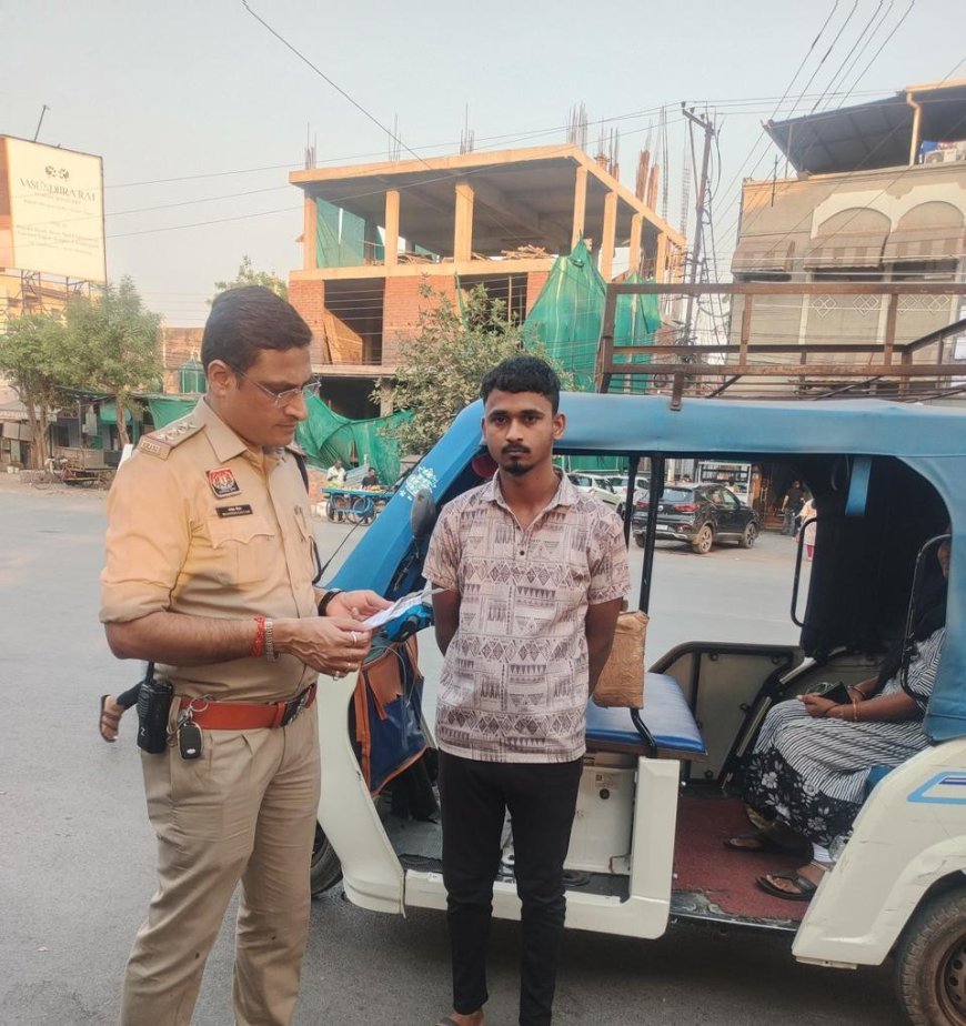 रायपुर में ई-रिक्शा चालकों पर पुलिस की सख्त कार्रवाई, 2 घंटे में 78 पर जुर्माना