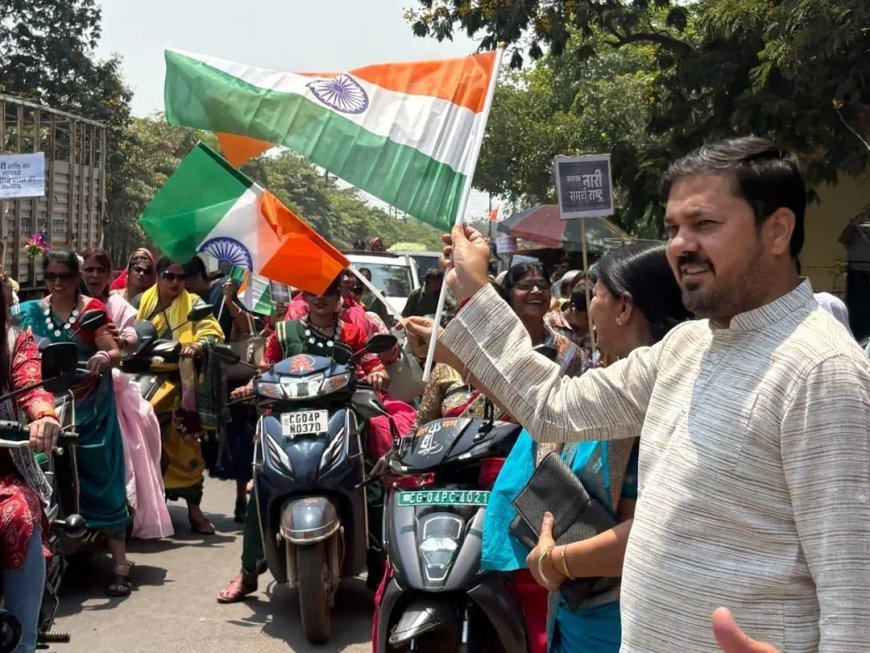 नारी शक्ति का शंखनाद: 33% आरक्षण पर रायपुर में महिला मोर्चा की भव्य बाइक रैली, विधायक अनुज शर्मा ने बढ़ाया उत्साह