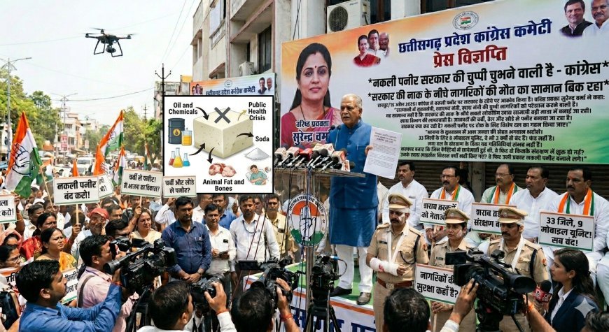 छत्तीसगढ़ में नकली पनीर पर सियासत गरम, कांग्रेस ने सरकार की चुप्पी पर उठाए सवाल
