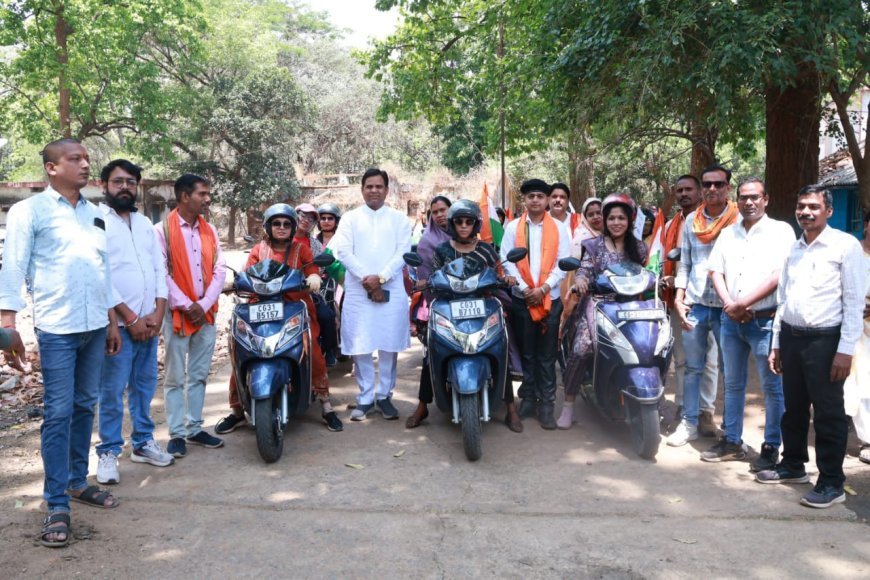 मरवाही में नारी शक्ति का उत्साह, महिलाओं ने निकाली भव्य स्कूटी रैली, केंद्र सरकार के फैसले का जताया आभार