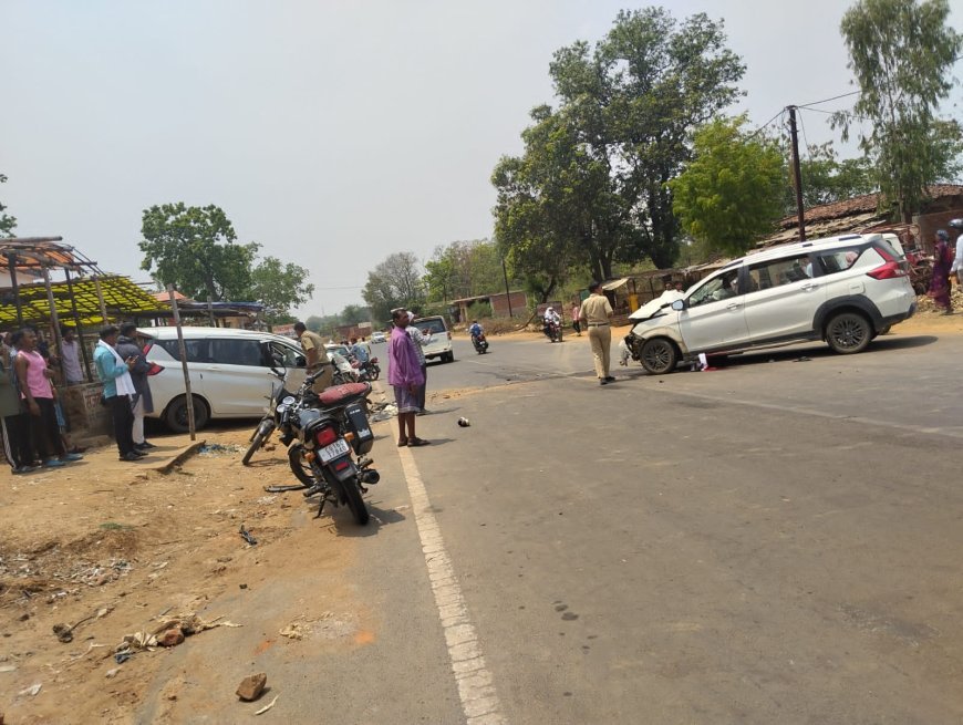 कोरिया में भीषण सड़क हादसा: दो वाहनों की आमने-सामने टक्कर, दो की मौत, एक गंभीर