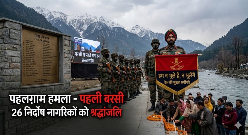 पहलगाम आतंकी हमले की बरसी से पहले भारतीय सेना का सख्त संदेश: “भारत कुछ नहीं भूला”