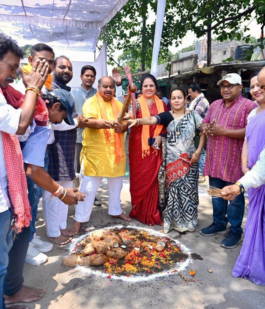 रायपुर उत्तर में विकास की रफ्तार तेज: पुरंदर मिश्रा ने 60 लाख के कार्यों का किया शुभारंभ