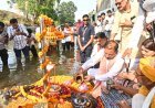 डोंगरिया पहुंचे मुख्यमंत्री विष्णुदेव साय, जलेश्वर महादेव में किया जलाभिषेक