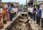 खरसिया में नाली निर्माण पर उठे भ्रष्टाचार के सवाल, पहली बारिश में ध्वस्त हुआ निर्माण कार्य