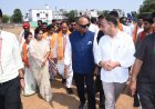 धमतरी पहुंचे मुख्यमंत्री विष्णु देव साय, हेलीपैड पर हुआ भव्य स्वागत
