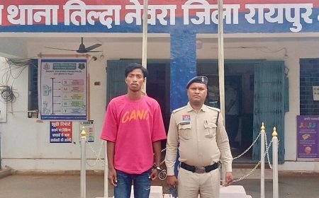 तिल्दा-नेवरा में पुलिस की कार्रवाई, 1.2 किलो गांजा के साथ युवक गिरफ्तार