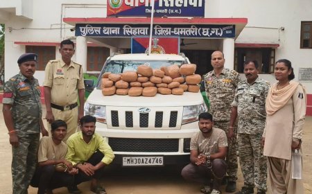 धमतरी पुलिस का बड़ा एक्शन: 24 घंटे में 92 किलो गांजा जब्त, अंतर्राज्यीय तस्करी नेटवर्क ध्वस्त