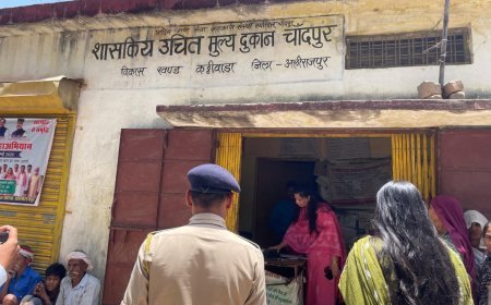आलीराजपुर में कलेक्टर का औचक निरीक्षण, चांदपुर पीडीएस दुकान पर समय पर राशन वितरण के निर्देश