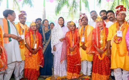 मुख्यमंत्री कन्या विवाह योजना के तहत प्रदेशभर में 1385 जोड़े विवाह बंधन में बंधे