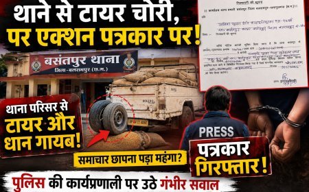बसंतपुर थाना विवाद: टायर चोरी मामले में जांच से पहले पत्रकार की गिरफ्तारी पर उठे सवाल