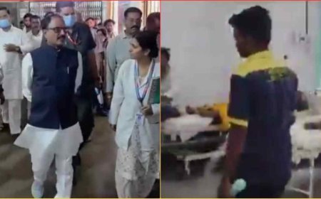 अशोकनगर अस्पताल में निरीक्षण से पहले छिड़का गया रूम फ्रेशनर, मंत्री दौरे का वीडियो वायरल