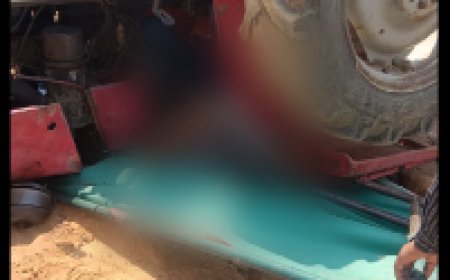 बलरामपुर में नहर निर्माण कार्य के दौरान बड़ा हादसा, ट्रैक्टर पलटने से चालक की मौत
