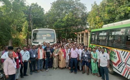श्री रामलला दर्शन योजना के तहत रायगढ़ से 112 श्रद्धालुओं का जत्था अयोध्या रवाना