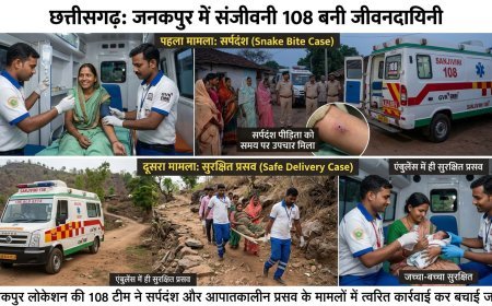 संजीवनी 108 बनी जीवनदायिनी, स्नेक बाइट पीड़िता और प्रसूता की बचाई जान