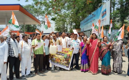 गरियाबंद में पेट्रोल-डीजल संकट और महंगाई के खिलाफ कांग्रेस का प्रदर्शन, सरकार पर साधा निशाना