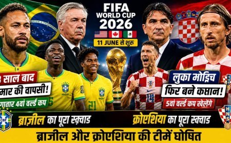 FIFA World Cup 2026 के लिए ब्राजील-क्रोएशिया की टीम घोषित, नेमार की वापसी, मोड्रिच फिर कप्तान