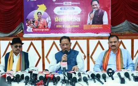 चिरमिरी में मुख्यमंत्री विष्णु देव साय की प्रेसवार्ता, सुशासन और विकास को बताया सरकार की प्राथमिकता