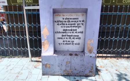 बचेली बस स्टैंड में उपेक्षा का शिकार शहीद वीर नारायण सिंह की मूर्ति