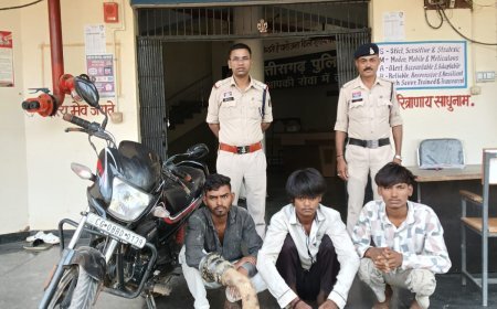 मोटर पंप चोरी का खुलासा, तीन आरोपी और एक नाबालिग पकड़े गए, चोरी का सामान बरामद