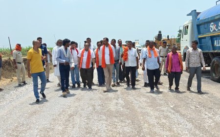 पोंडी में निर्माणाधीन सड़क और नाली कार्य का सांसद संतोष पांडेय ने किया निरीक्षण, गुणवत्ता पर दिए सख्त निर्देश