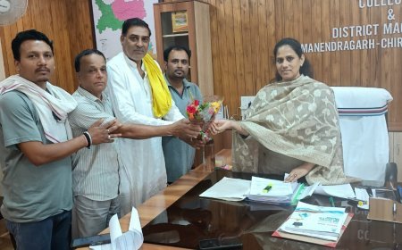 नई कलेक्टर से मिली गोंडवाना गणतंत्र पार्टी, चिरमिरी की समस्याओं और रोजगार को लेकर सौंपा ज्ञापन