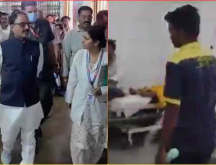 अशोकनगर अस्पताल में निरीक्षण से पहले छिड़का गया रूम फ्रेशनर, मंत्री दौरे का वीडियो वायरल