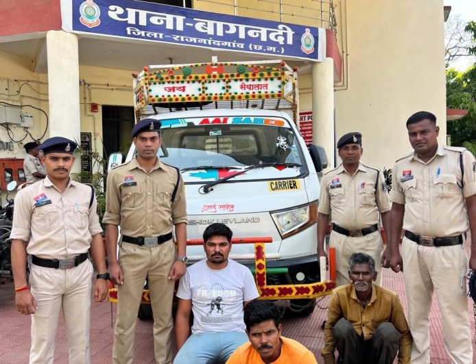 बागनदी पुलिस की बड़ी कार्रवाई, 5 गौवंशीय मवेशियों के साथ तीन तस्कर गिरफ्तार
