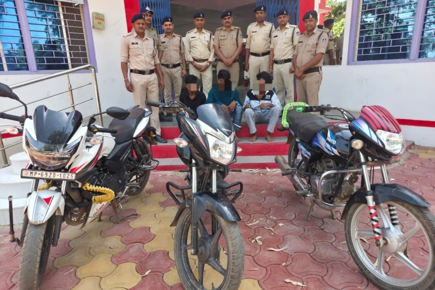 आलीराजपुर में दिनदहाड़े बाइक चोरी का खुलासा, तीन आरोपी गिरफ्तार, दो बाइक बरामद