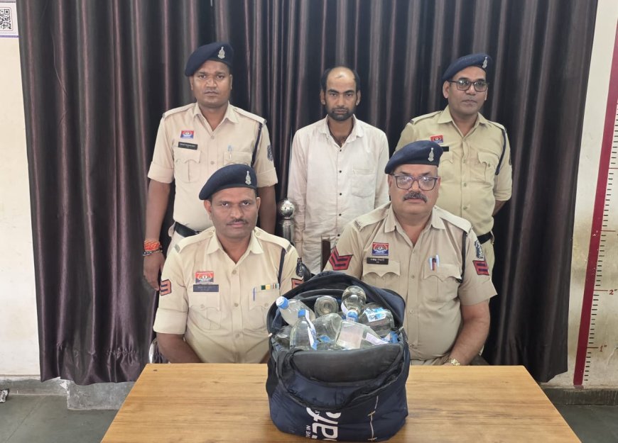 जांजगीर-चांपा में अवैध शराब पर पुलिस का शिकंजा: 50 पाव शराब सहित आरोपी गिरफ्तार