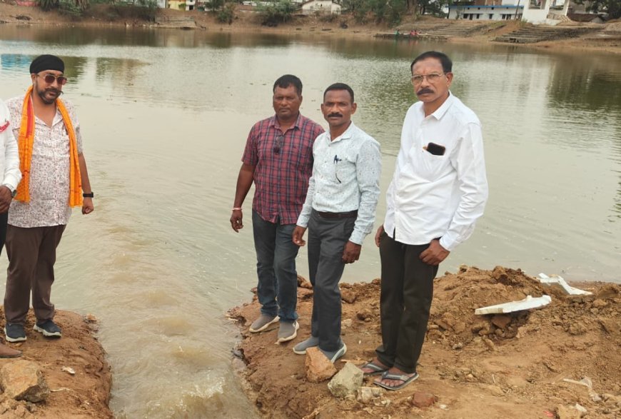 नगरी में जनसेवा का संकल्प: सूखे तालाबों में फिर लौटी जिंदगी, इरिगेशन नाली से भरा गुढ़ियारी तालाब