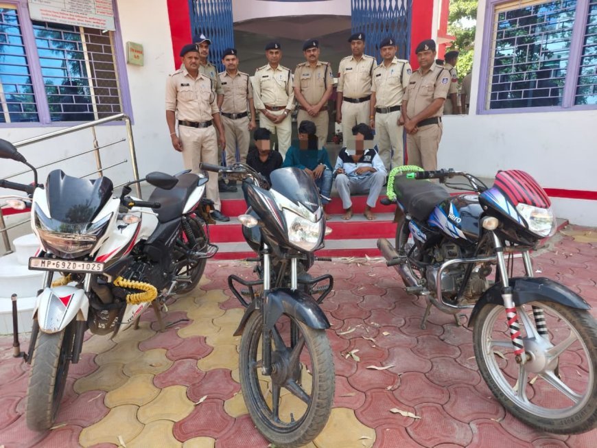 आलीराजपुर में दिनदहाड़े बाइक चोरी का खुलासा, तीन आरोपी गिरफ्तार, दो बाइक बरामद