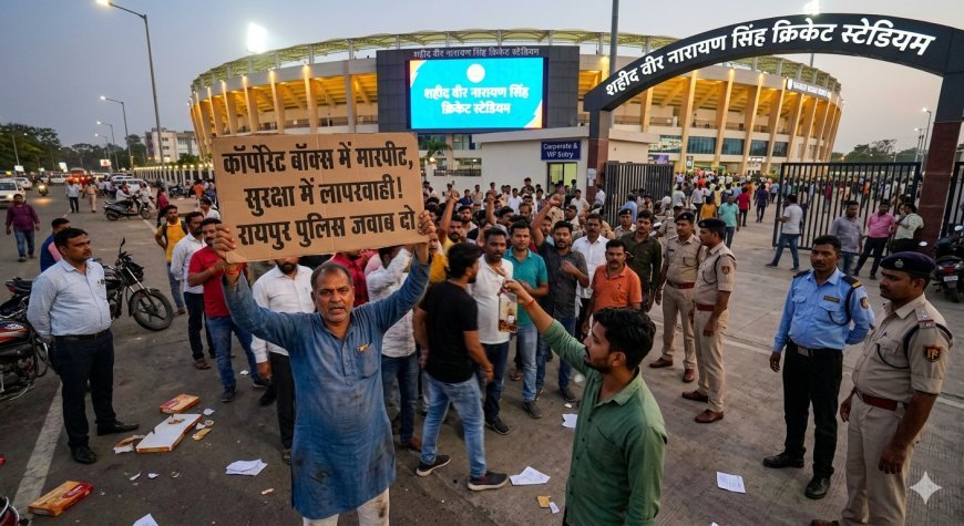 रायपुर IPL मैच में कॉर्पोरेट बॉक्स में मारपीट, सुरक्षा व्यवस्था पर उठे सवाल