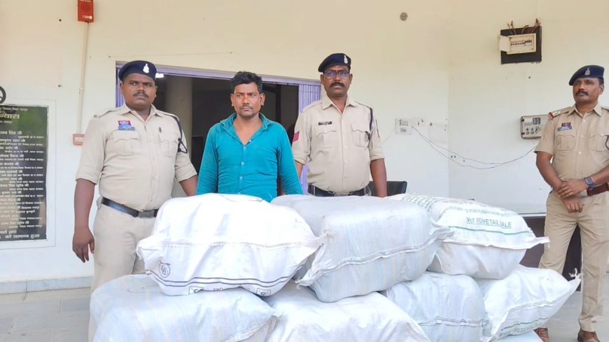 जशपुर पुलिस का ‘ऑपरेशन आघात’ सफल, 207 किलो गांजा सहित तस्कर गिरफ्तार