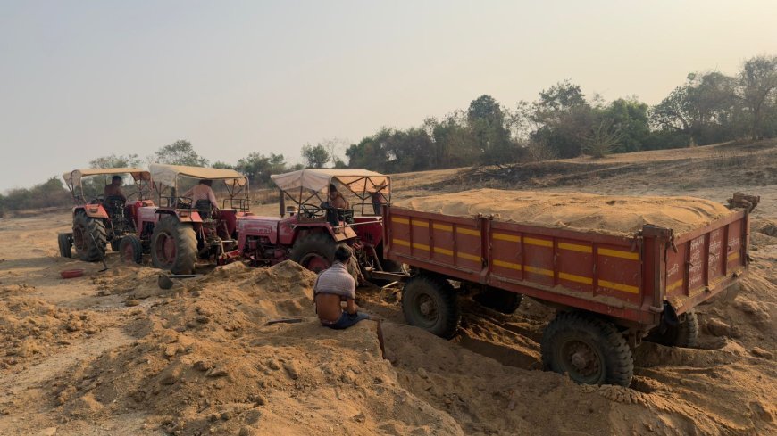 गुंडरदेही में अवैध रेत कारोबार का जाल, तांदुला नदी पर बढ़ता संकट