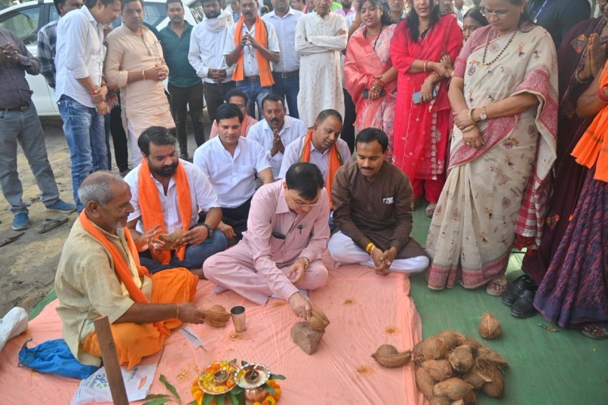 बालकोनगर में 5 करोड़ की नाली निर्माण परियोजना का शिलान्यास, शांतिनगर को मिलेगी जलभराव से राहत