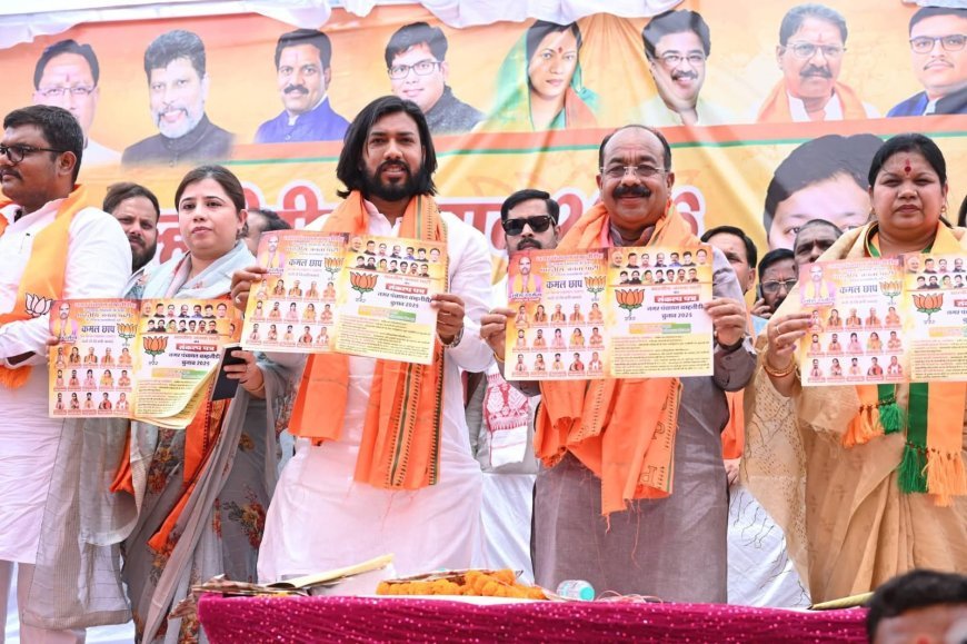 बम्हनीडीह में भाजपा की विशाल जनसभा, अरुण साव और गुरु खुशवंत साहेब ने विकास के नाम पर मांगा समर्थन
