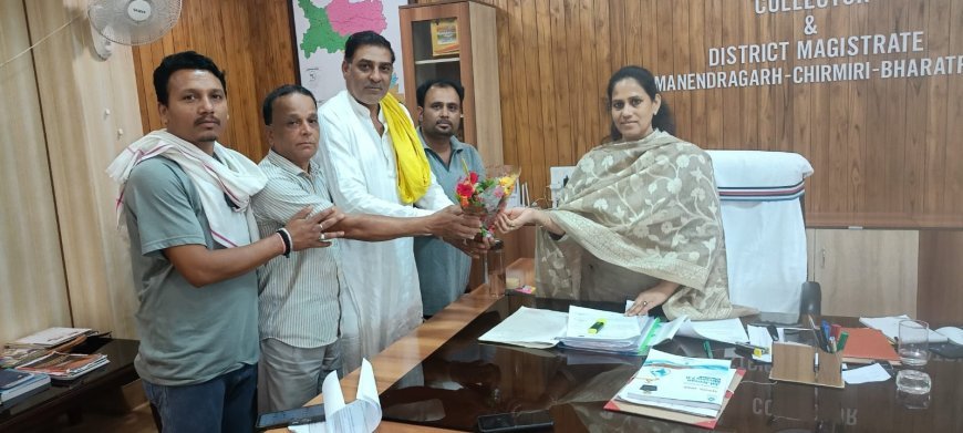 नई कलेक्टर से मिली गोंडवाना गणतंत्र पार्टी, चिरमिरी की समस्याओं और रोजगार को लेकर सौंपा ज्ञापन