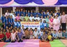 छुही में योग दिवस पर भारतीय सेना के जवान के साथ विद्यार्थियों ने किया योगाभ्यास