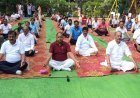 अंतर्राष्ट्रीय योग दिवस पर भाजपा कार्यकर्ताओं ने किया सामूहिक योगाभ्यास