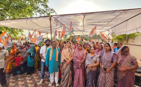 घुमका नगर पंचायत चुनाव: प्रचार थमा, अब मतदाताओं के फैसले का इंतजार; विकास के मुद्दों पर कांग्रेस प्रत्याशी फूलमति वर्मा ने मांगा समर्थन