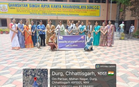विश्व साइकिल दिवस पर दुर्ग में NSS की साइकिल रैली, छात्राओं ने दिया स्वस्थ जीवन और हरित पर्यावरण का संदेश
