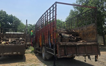 उरगा पुलिस की बड़ी कार्रवाई, लावारिस वाहनों से लाखों रुपये का कबाड़ और कटे वाहन पार्ट्स जब्त
