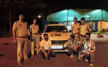 ठाकुरटोला टोल प्लाजा पर बड़ी कार्रवाई, 4 किलो गांजा के साथ तीन तस्कर गिरफ्तार