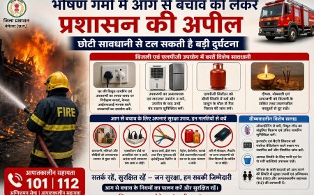 भीषण गर्मी में आग से बचाव को लेकर प्रशासन की अपील, छोटी सावधानी से टल सकती है बड़ी दुर्घटना