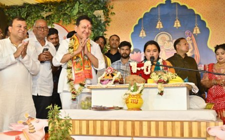 बसना मंडी प्रांगण में भागवत कथा का आयोजन, विधायक संपत अग्रवाल भक्ति रस में हुए भावविभोर